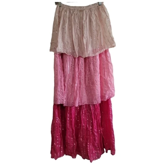 PQ Swim Strapless Dress in Pink and Cream - Picture 6 of 9